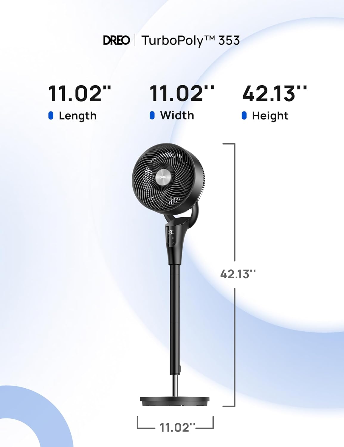Ultra Quiet Standing Fan [90ft Airflow]