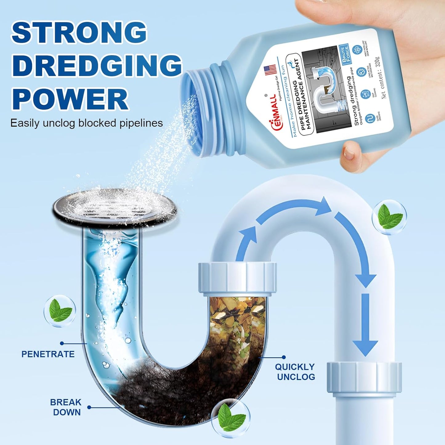 One Shot Sink Unblocker Heavy Duty Powder