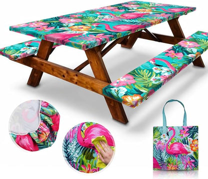 6FT Picnic Table Cover with Bench Covers