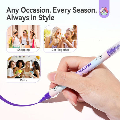 Quick Drying Dual Tip Acrylic Paint Nail Art Pens