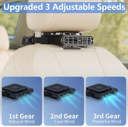 USB Car Cooling Fan for Backseat