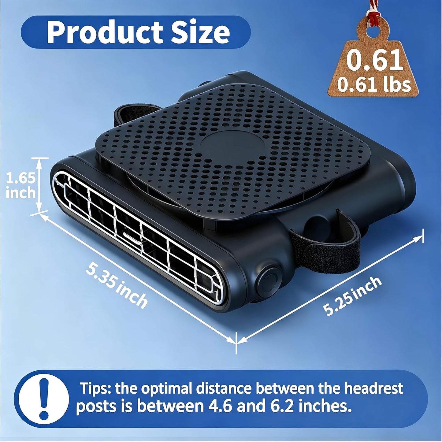 USB Car Cooling Fan for Backseat