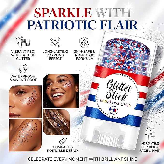 Patriotic Body Glitter Stick