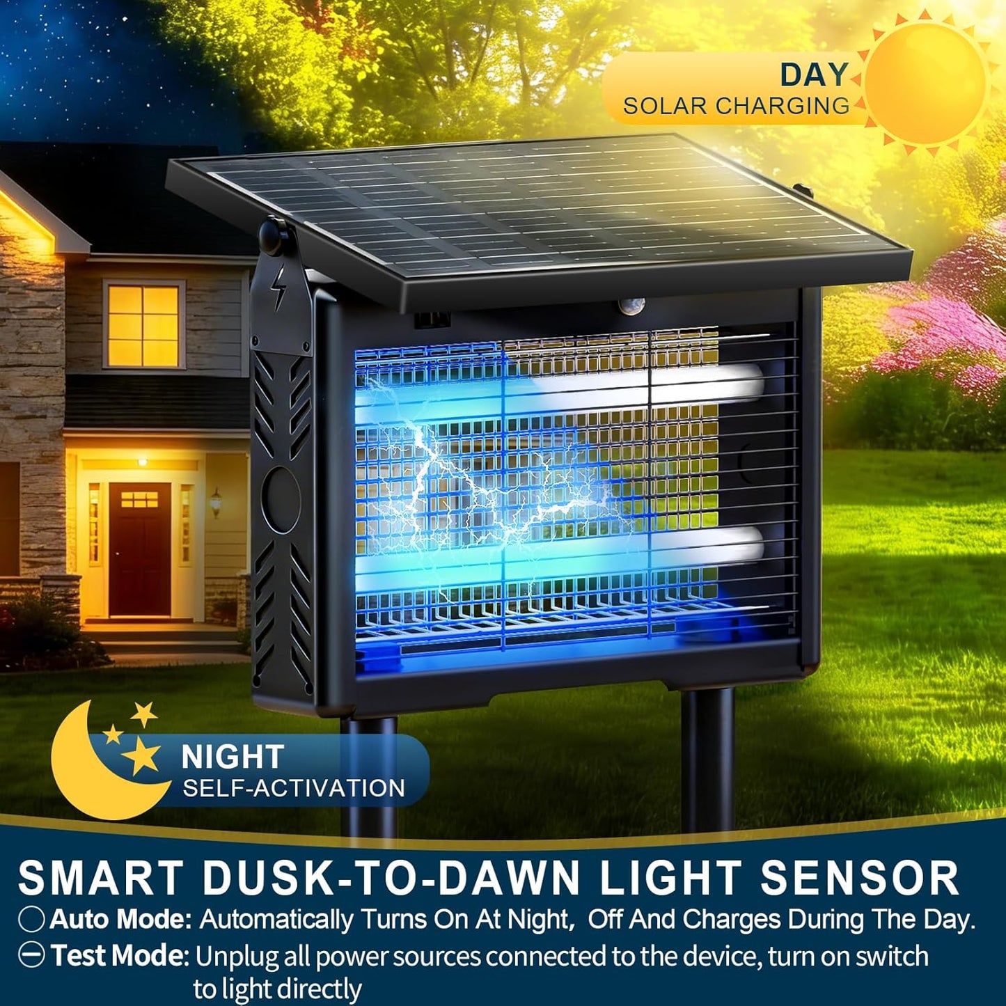 Solar Bug Zapper Outdoor Waterproof [4500V]