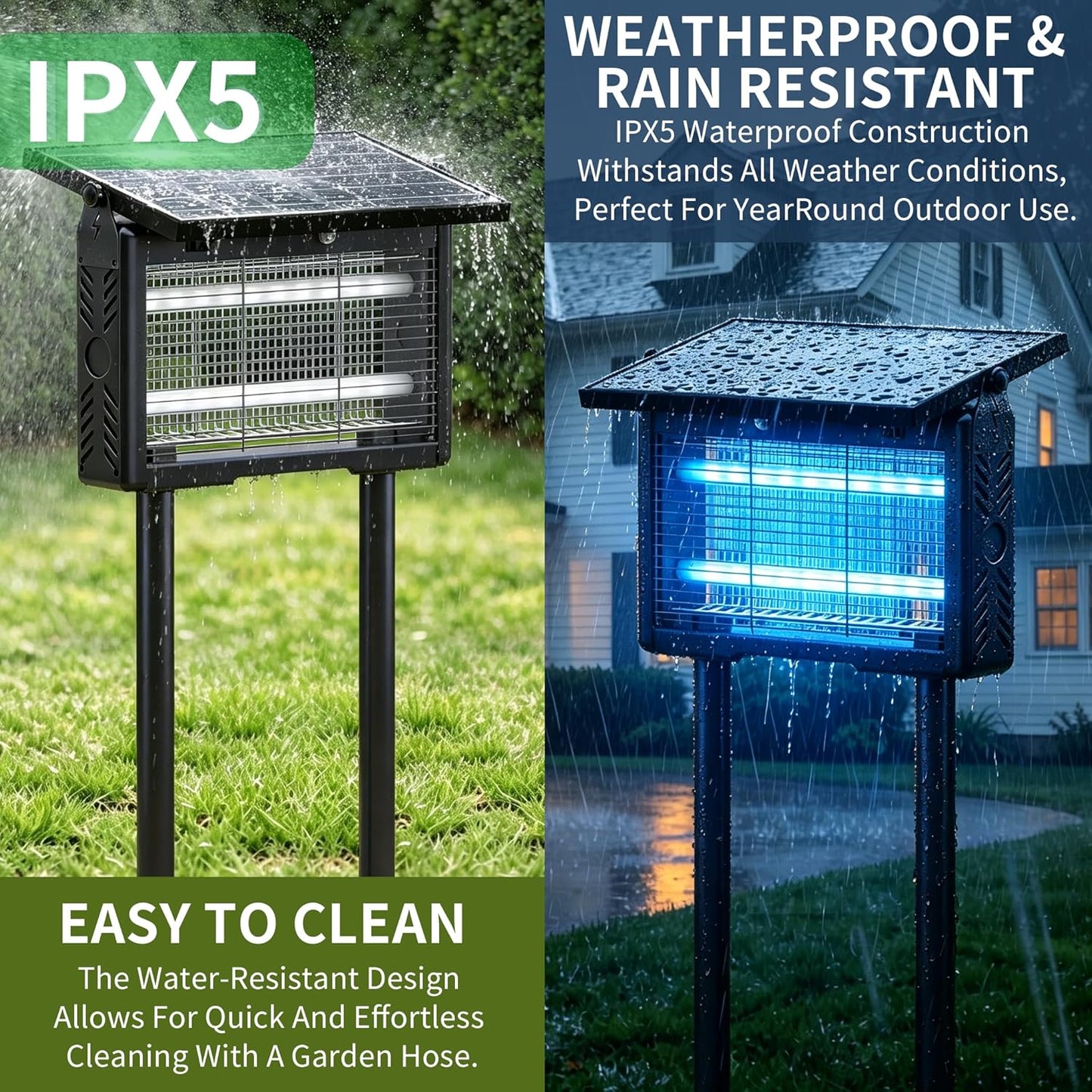 Solar Bug Zapper Outdoor Waterproof [4500V]