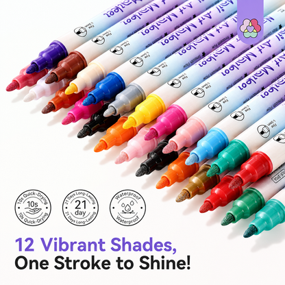 Quick Drying Dual Tip Acrylic Paint Nail Art Pens