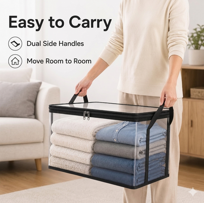 Foldable Transparent Large Storage Boxes