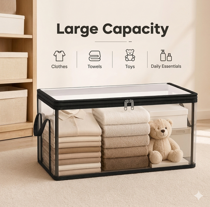 Foldable Transparent Large Storage Boxes